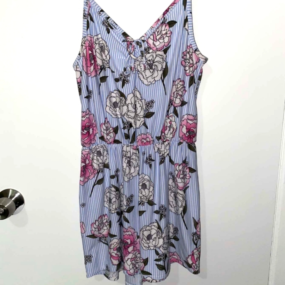 This is a child's large jumper! It's blue with stripes from no comment.